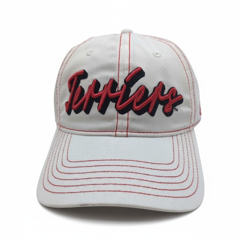 Under Armour Boston University Terriers Hat White Red UPF 30 Adjustable Cap OSFA